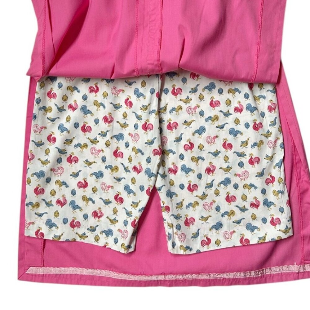 60s Vintage Highwaisted Skort Pink Skirt White Shorts Chicken Print Pantino. - Picture 6 of 8
